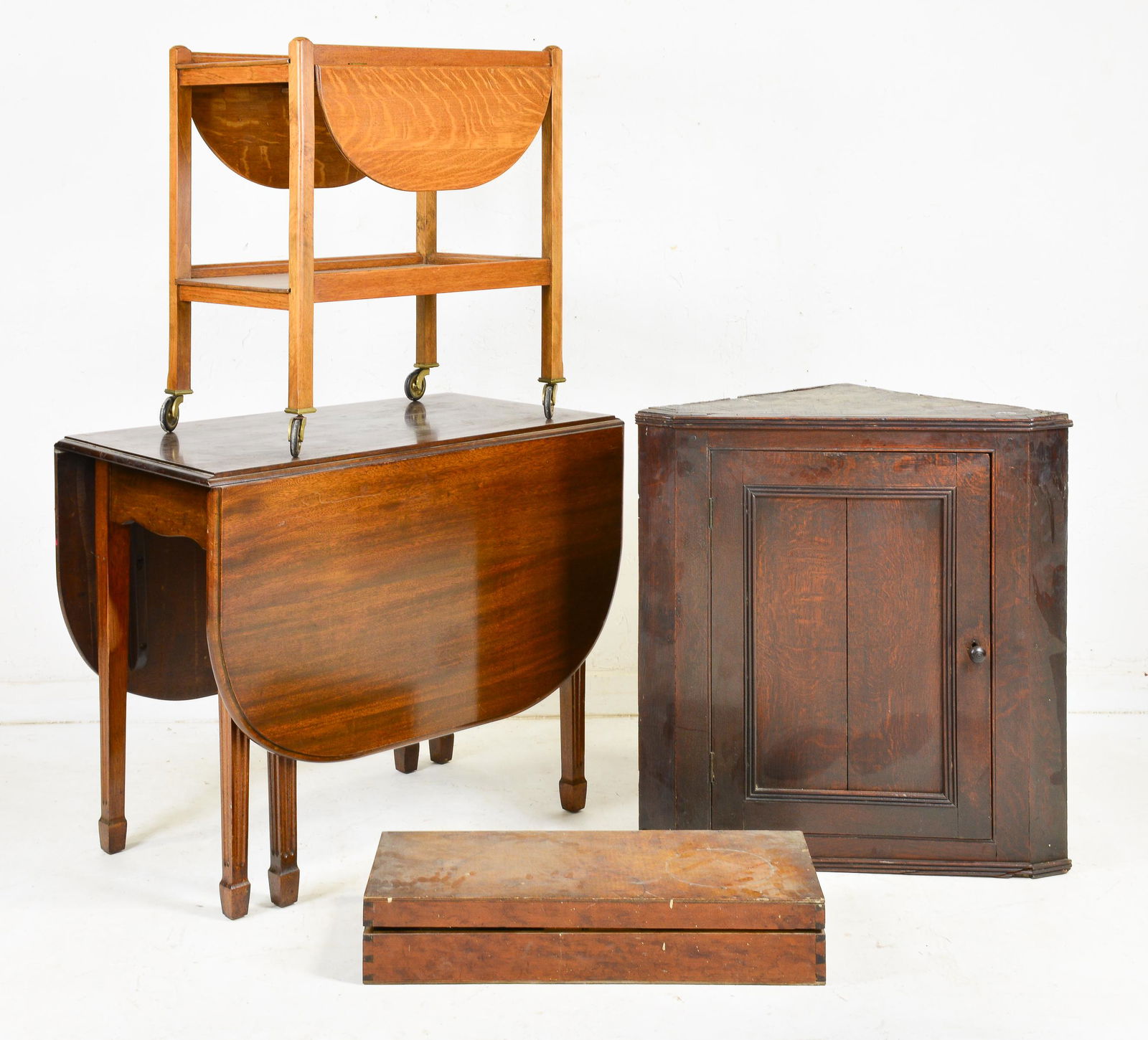 English Table, Corner Cabinet, Trolley, Box Of Tools (1 of 6)