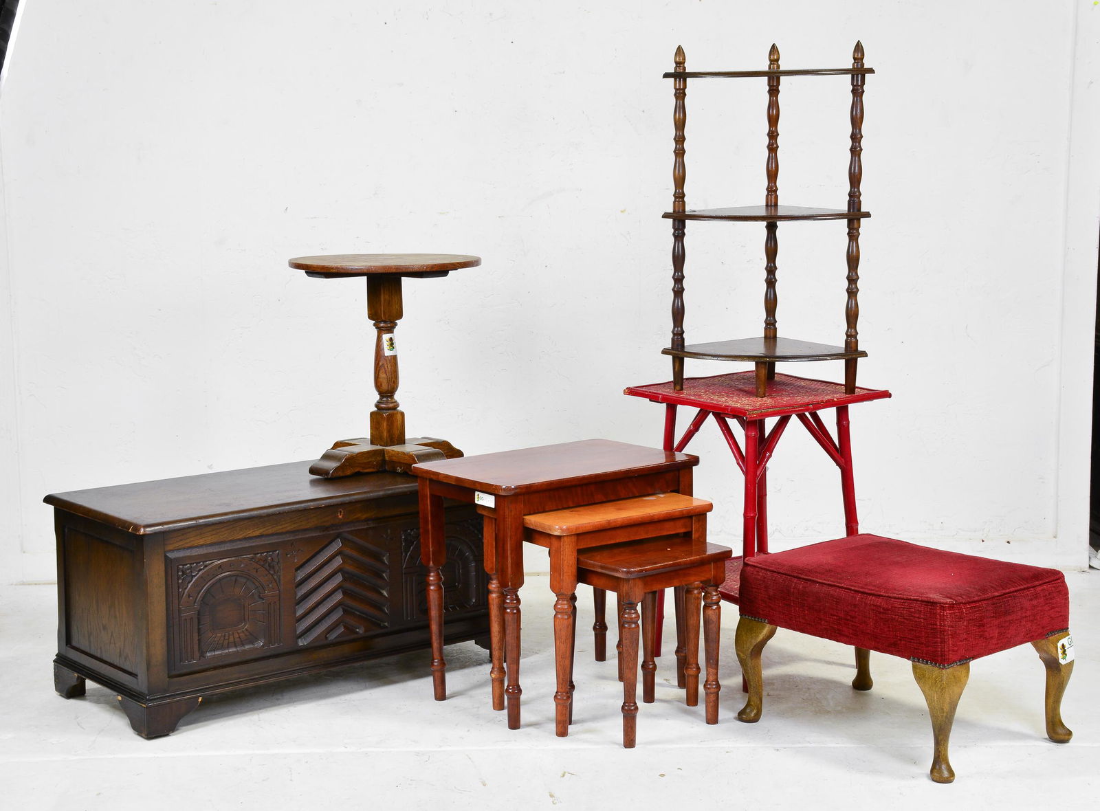 6pcs - Nesting Tables, Trunk, Stool, Etch (1 of 6)