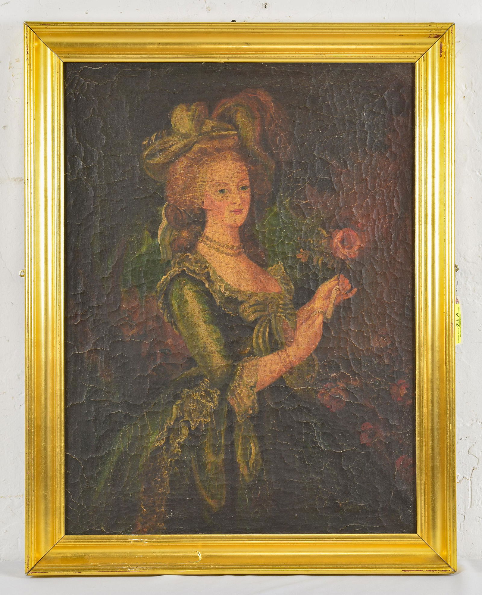 Gold Gilt Framed Oil On Canvas - Portrait Of Woman #1 (1 of 5)