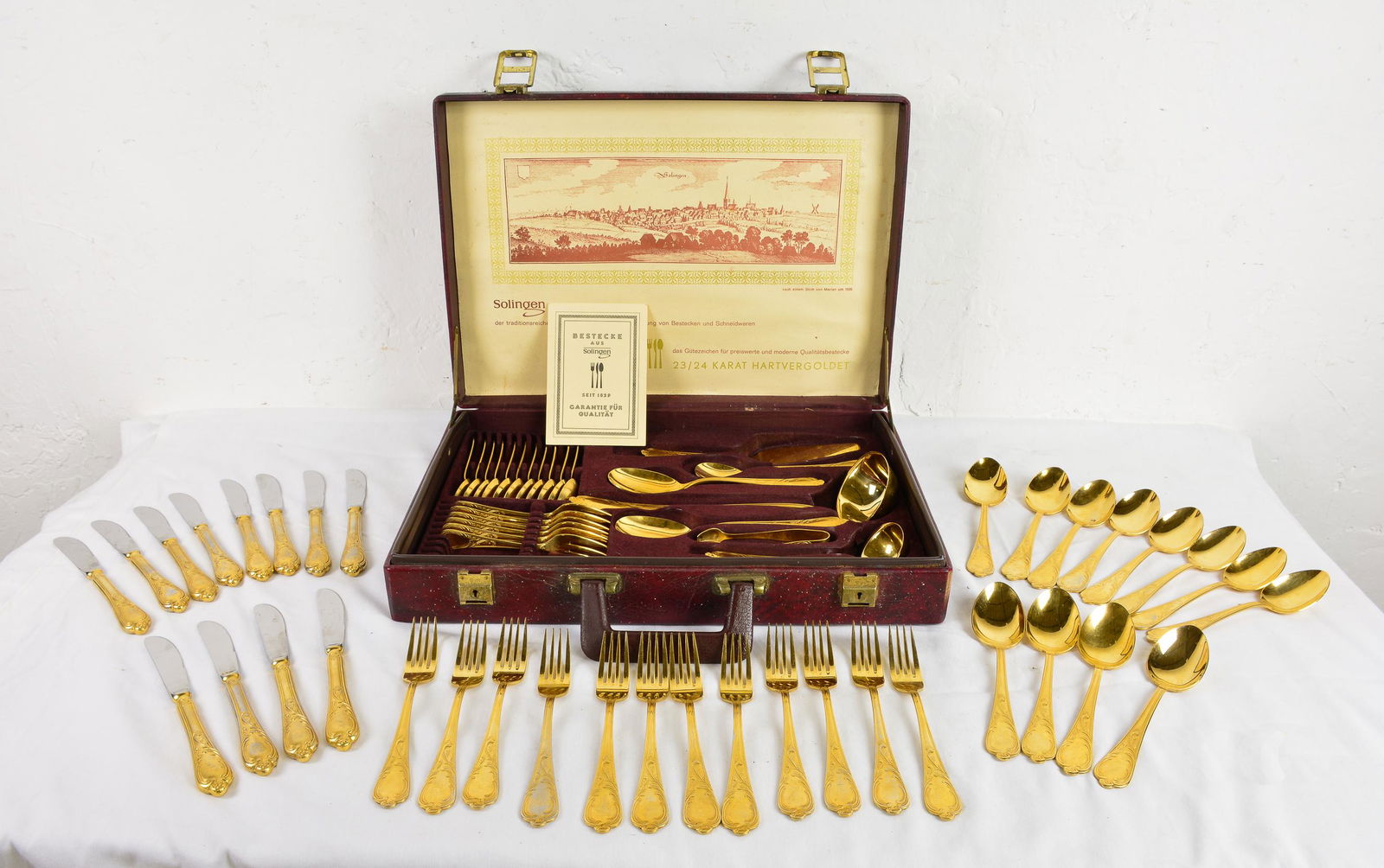 69pc Bestecke Aus Solingen Gold Platted Cutlery Set (1 of 8)