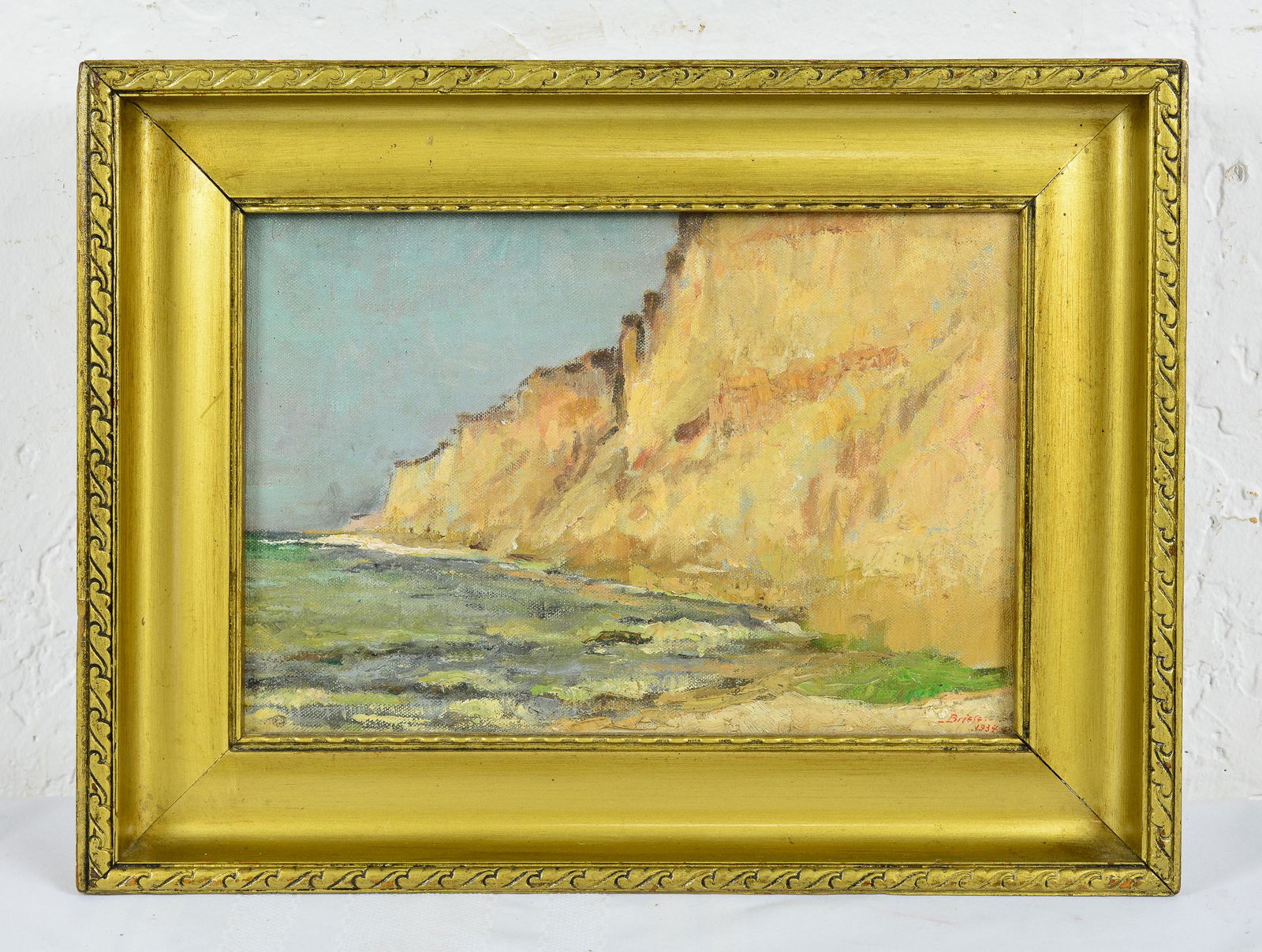 Small Oil on Canvas Oil Sketch - Cliffs of Dover (1 of 3)