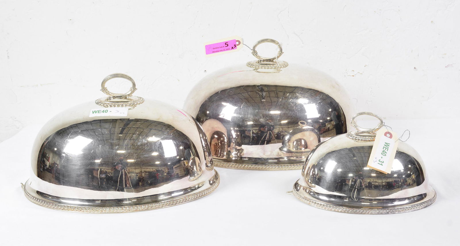 Silver Meat Domes x   3 (1 of 4)