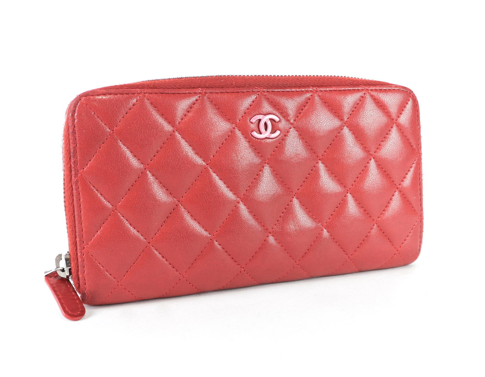 Chanel CC Zip Around Wallet  in  Quilted Lambskin (1 of 4)