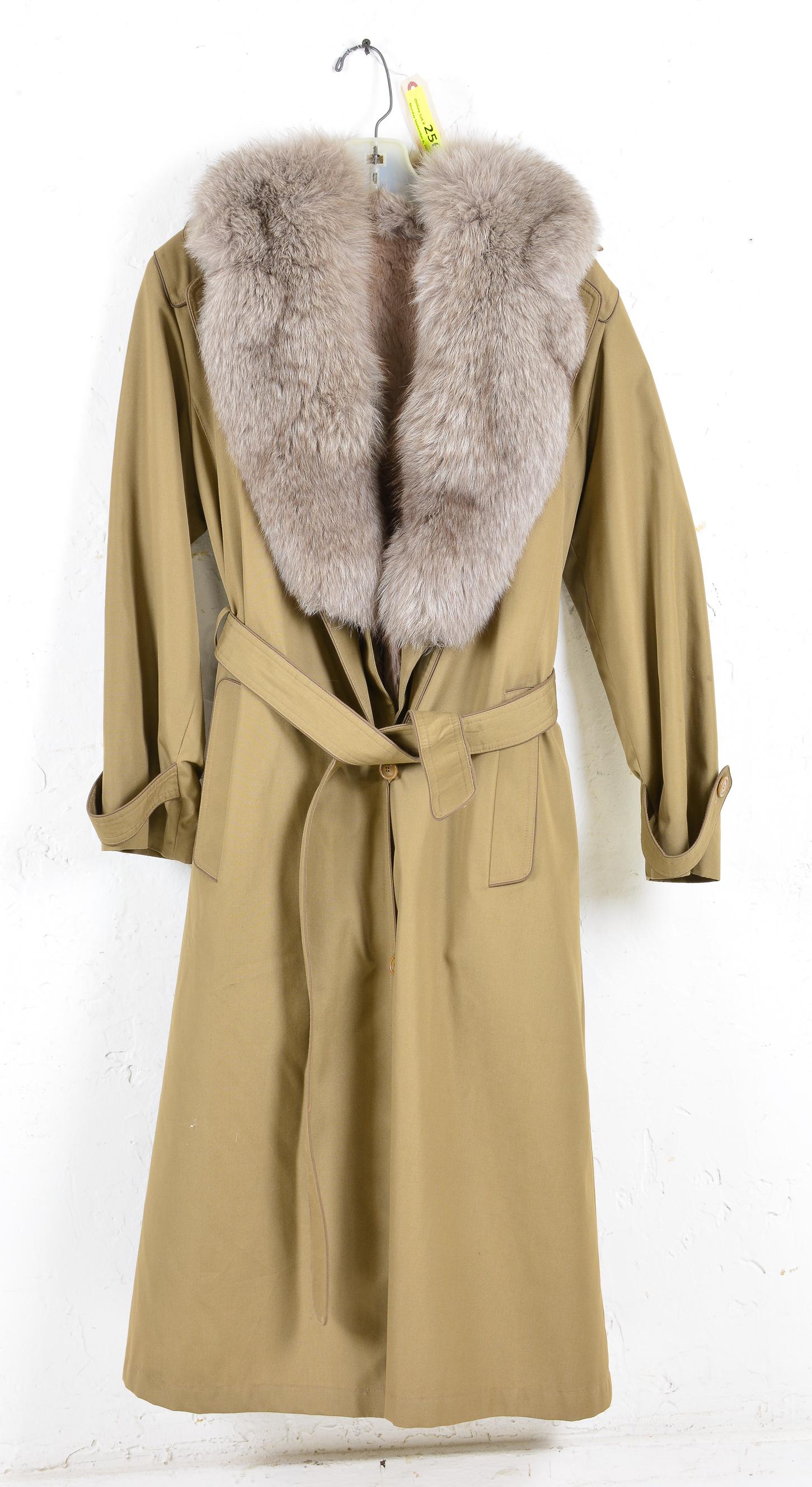 Long Saks Fifth Fur Lined Coat (1 of 4)