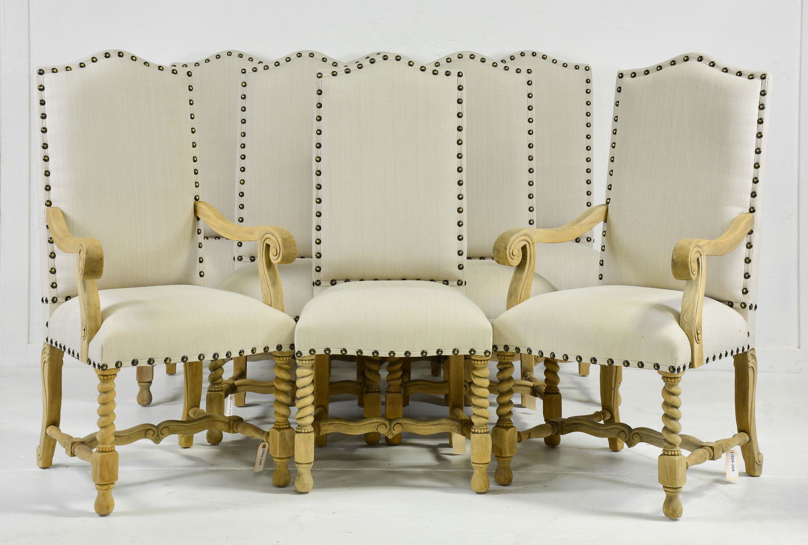 Set Of 8 Coastal Twisted Leg Chairs (1 of 3)