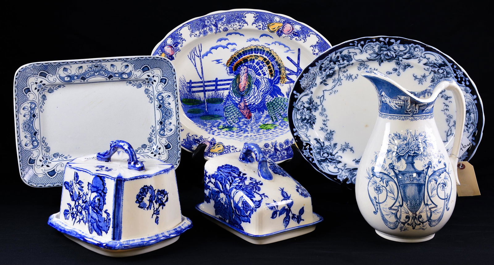 6 Pieces Assorted Blue & White China (1 of 9)