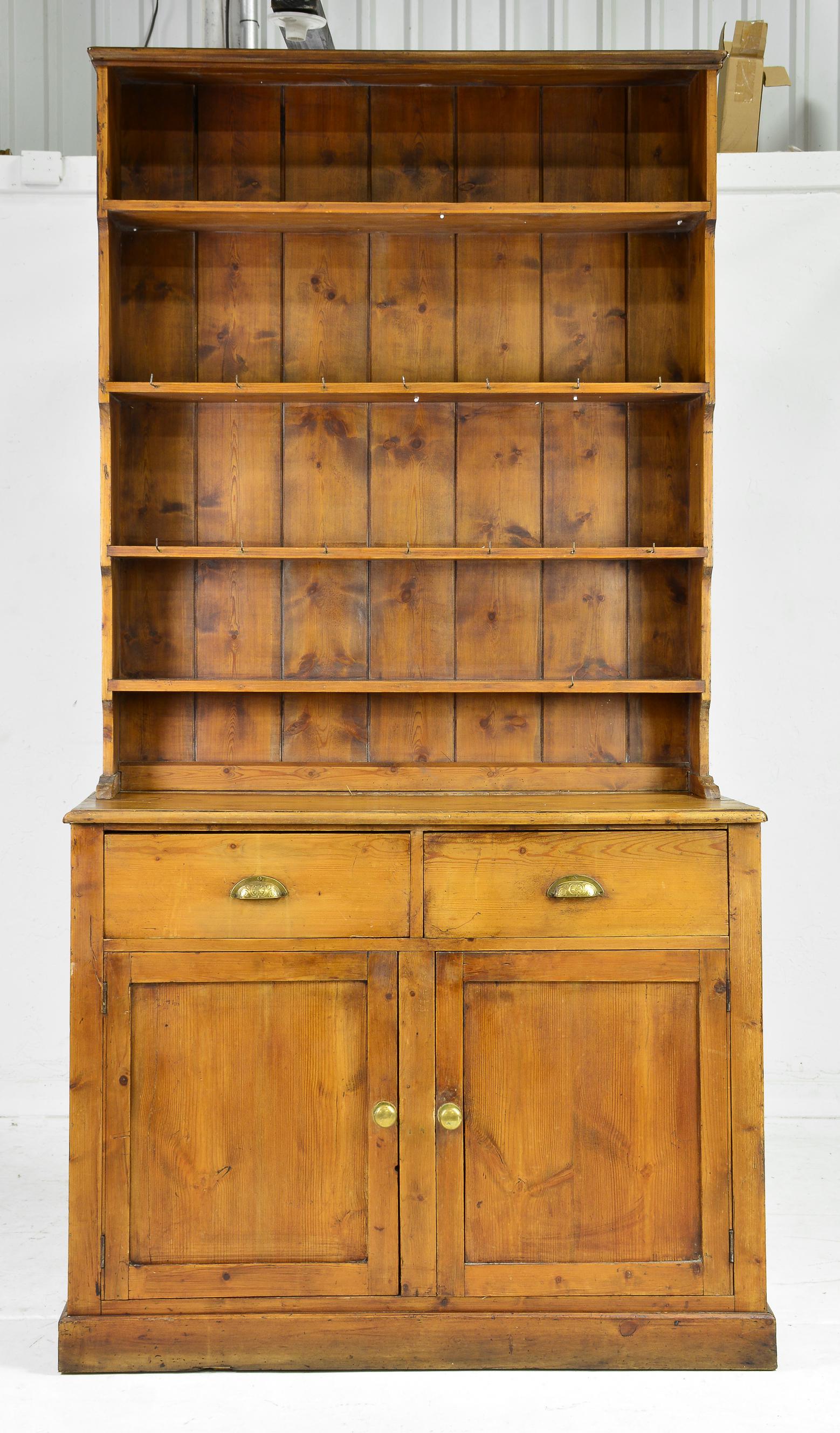 Tall Edwardian Pine Plate Rack Dresser (1 of 8)