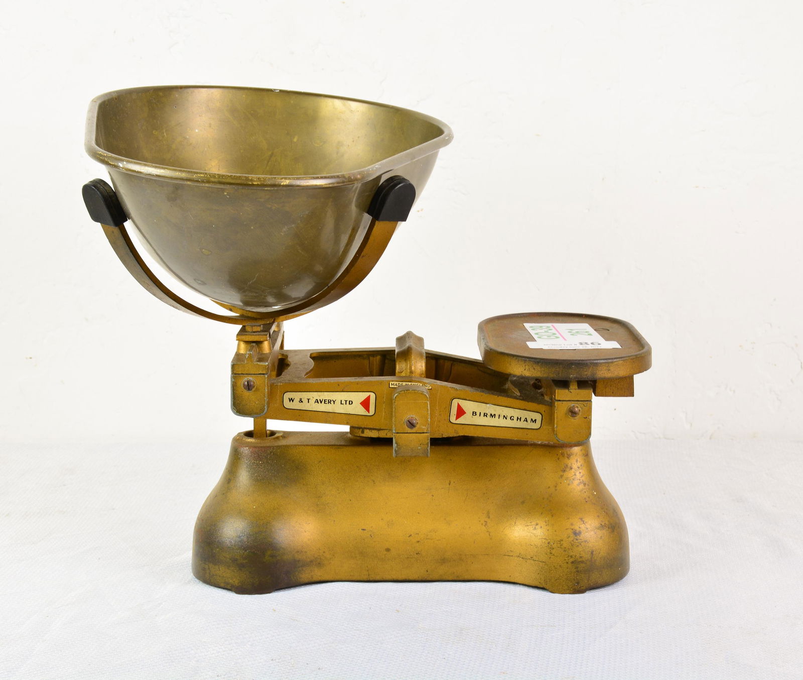 Large English Gold Balance Scale with Weights (1 of 4)