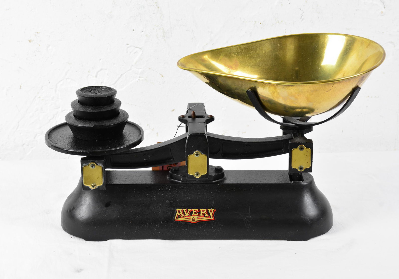 British Black Balance Scale with Weights (1 of 3)