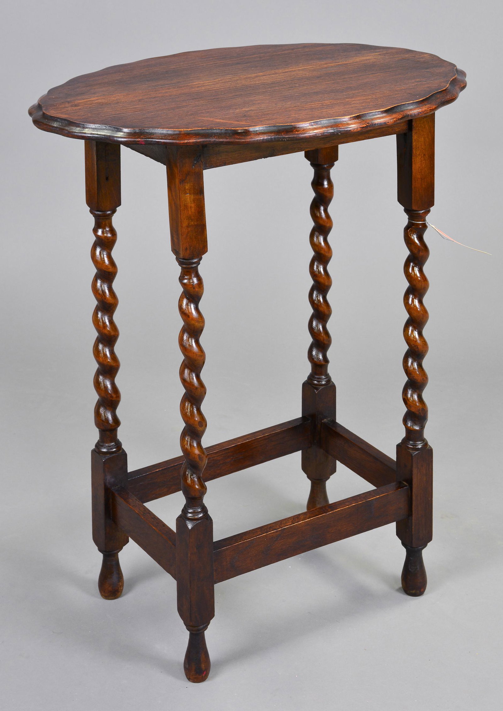British Oak Barley Twist Occasional Table: British Oak Barley Twist Occasional Table - 29 in tall x 18 x 24