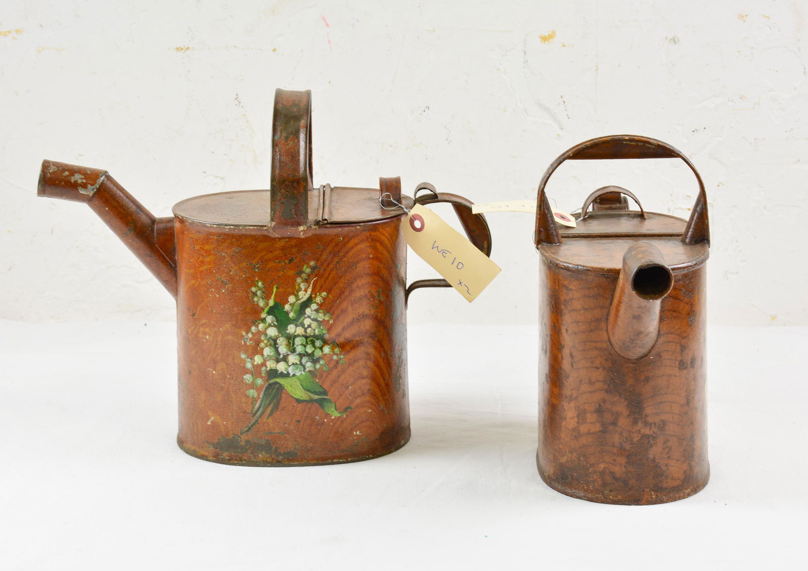 2 Small Painted Watering Cans (1 of 2)