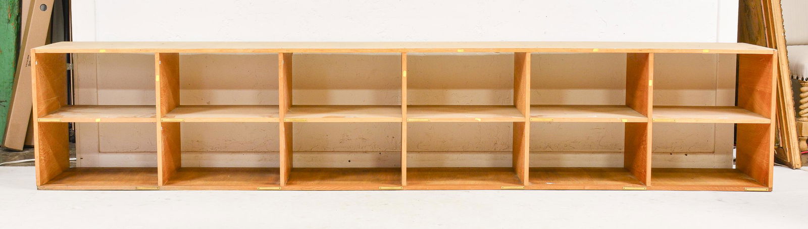 Long Low Store Keepers Cubby Hole Shelf (1 of 3)