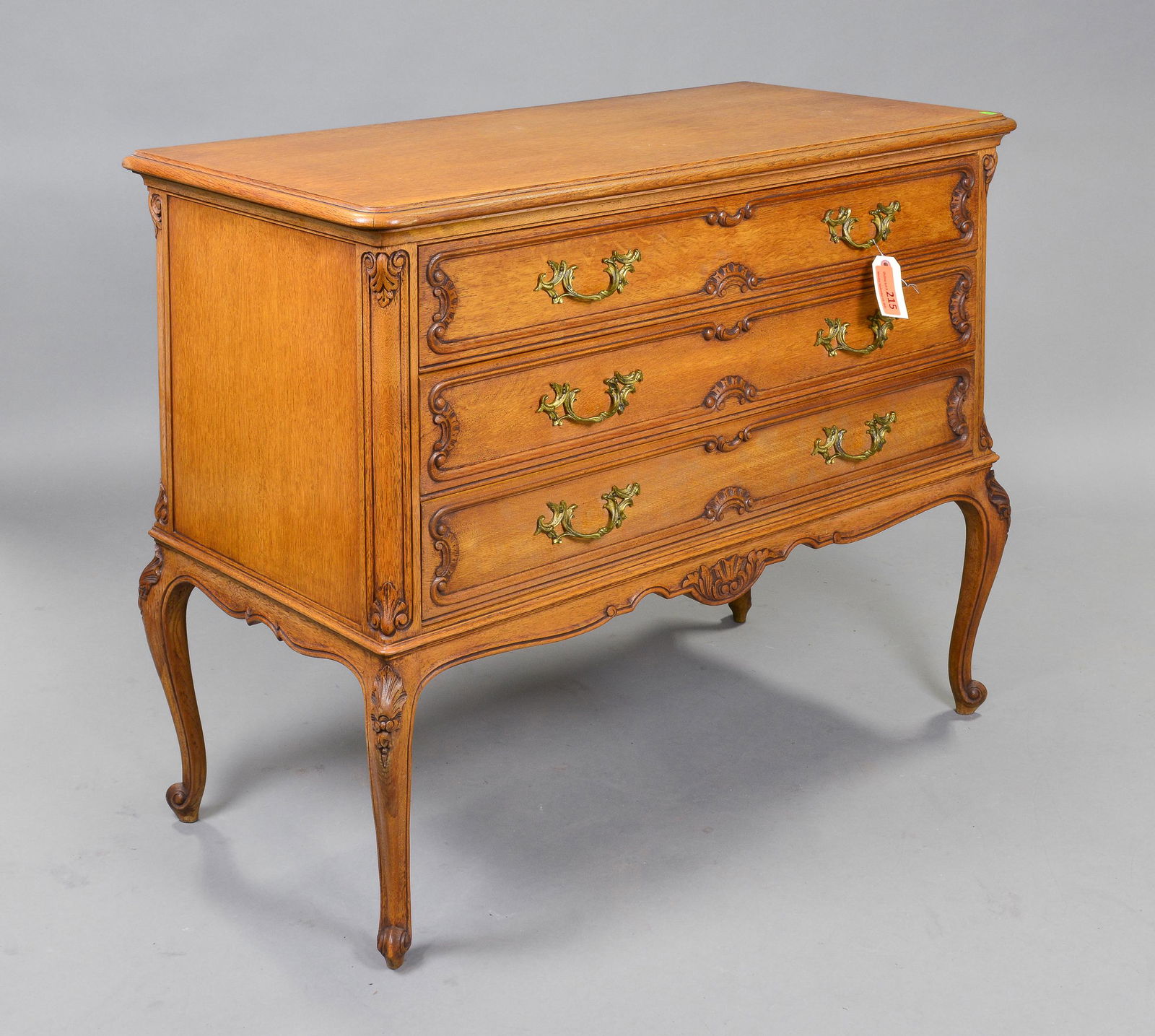 Louis XV Style Oak 3 Drawer Chest (1 of 3)