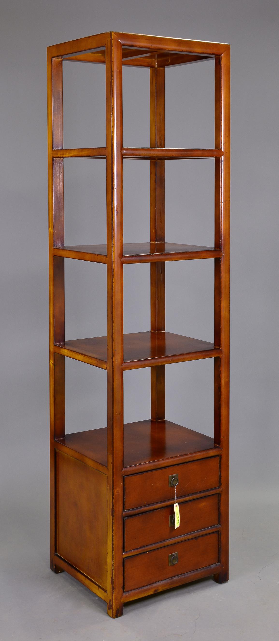 Tall Open Shelf With 3 Drawers: Tall Open Shelf with 3 Drawers - 78 in tall x 20 x 18