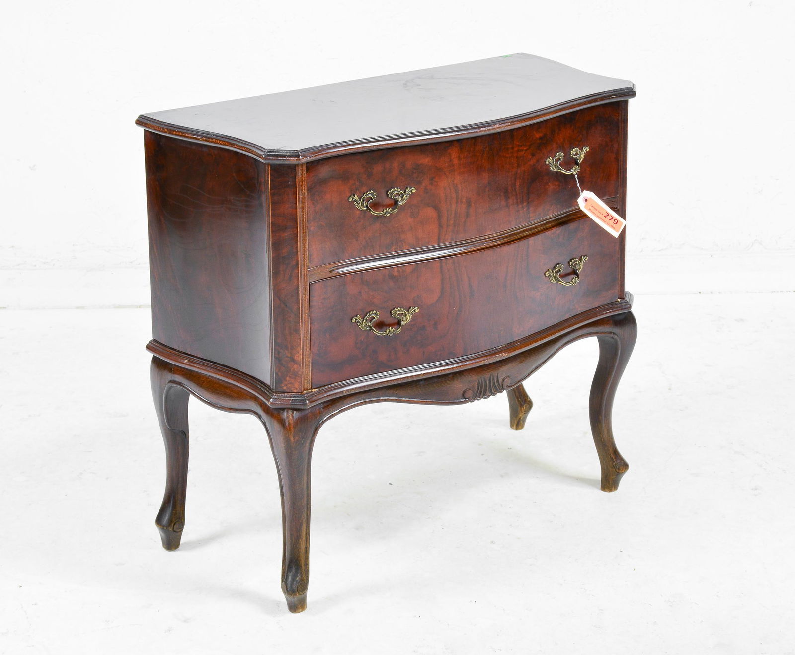 Small Mahogany 2 Drawer Chest (1 of 2)