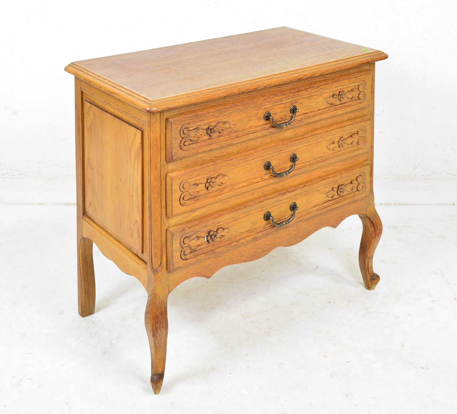 Country French Style 3 Drawer Oak Chest (1 of 4)