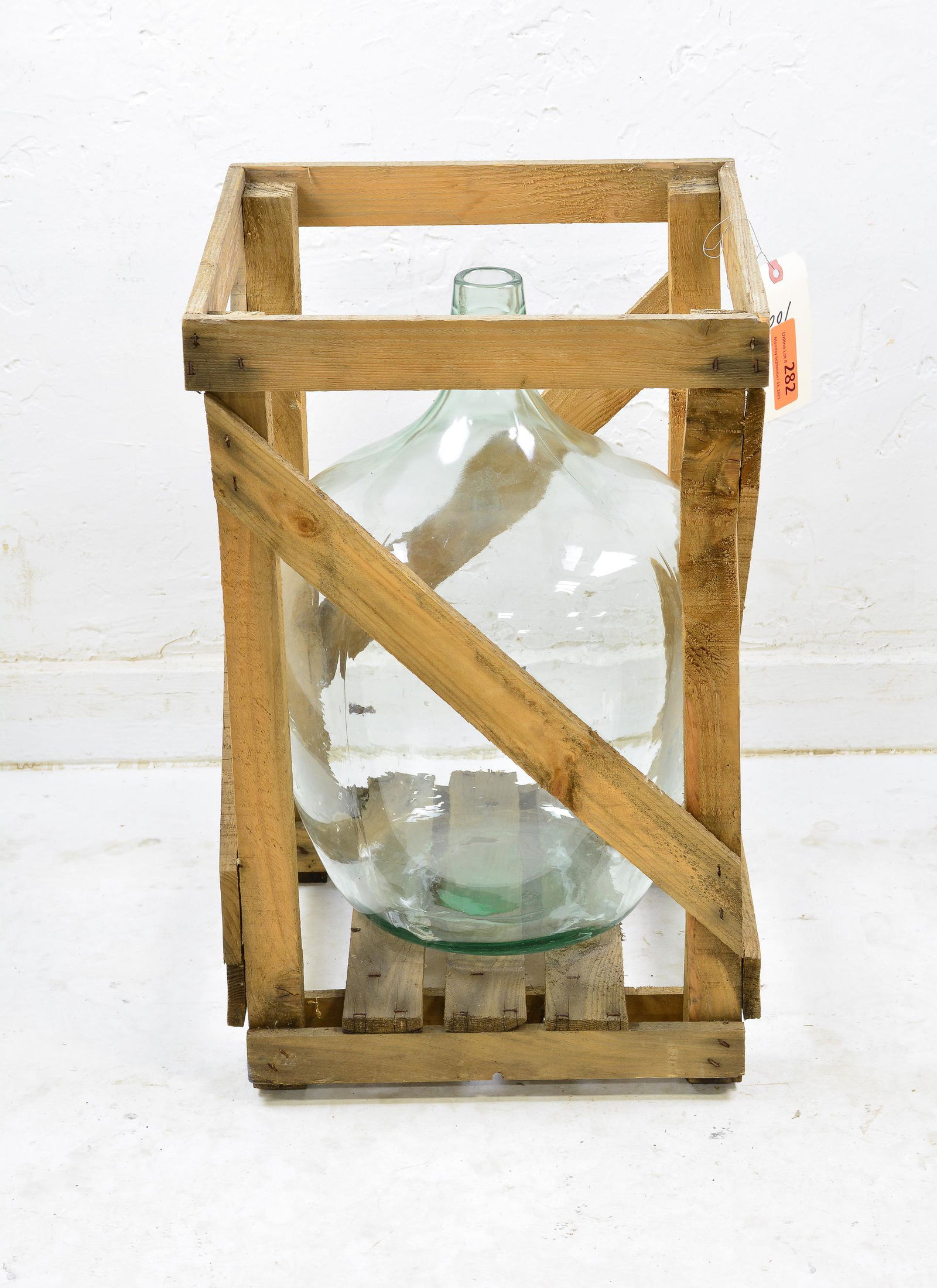 Demijohn / Bottle / Carboy In Wood Crate #1 (1 of 2)