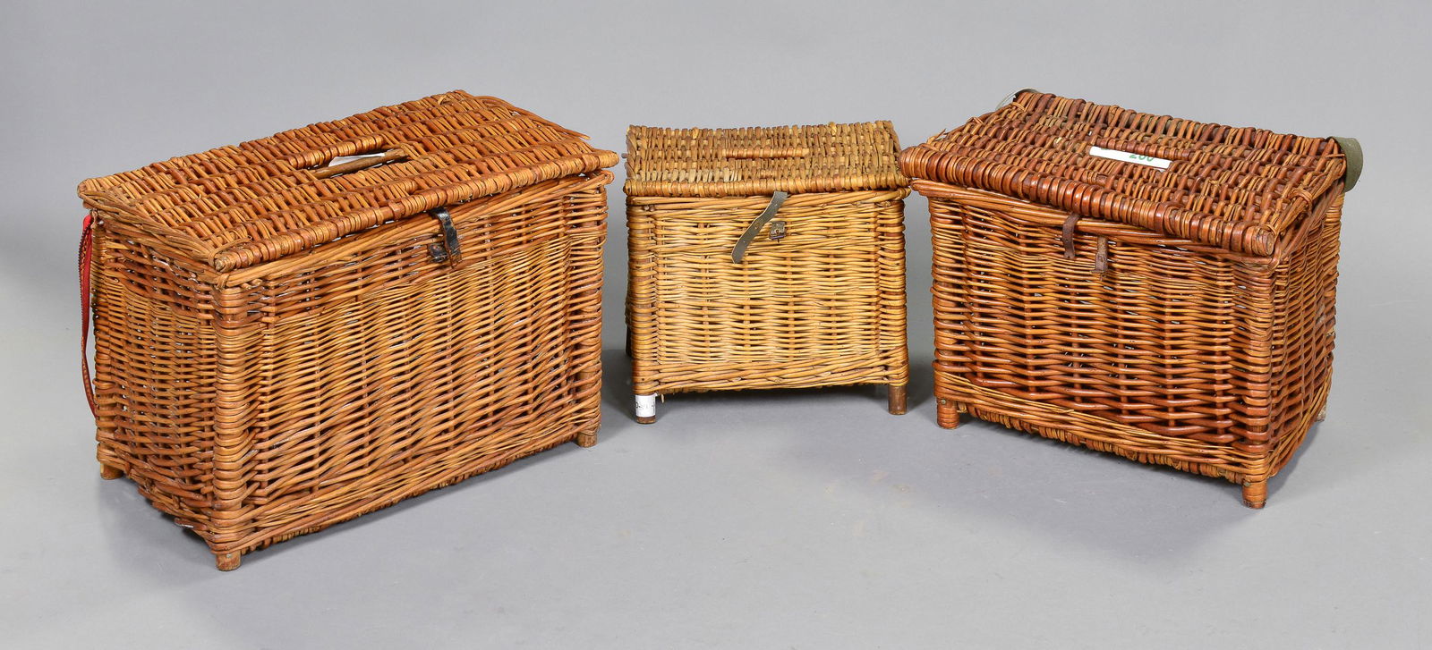 3 Assorted Wicker Fishing Baskets (1 of 5)