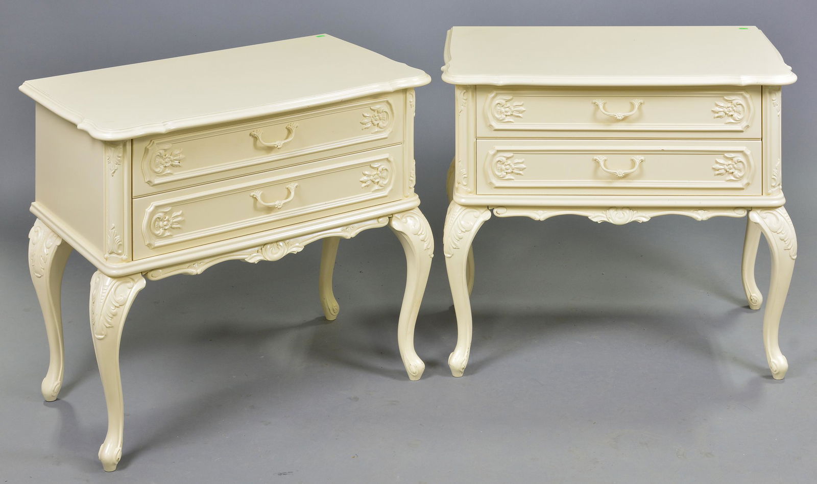 Pair of Painted Low 2 Drawer Chests / Nightstands (1 of 5)