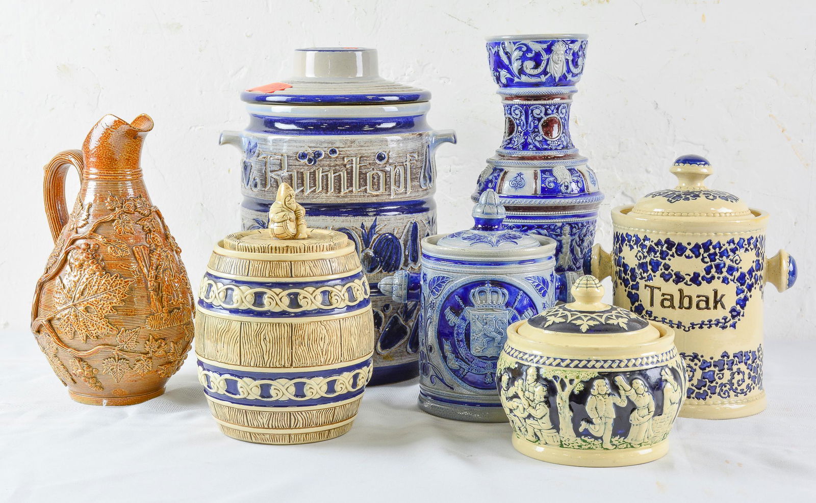 7 Assorted Salt Glazed Pots / Vases & Other Crocks (1 of 4)