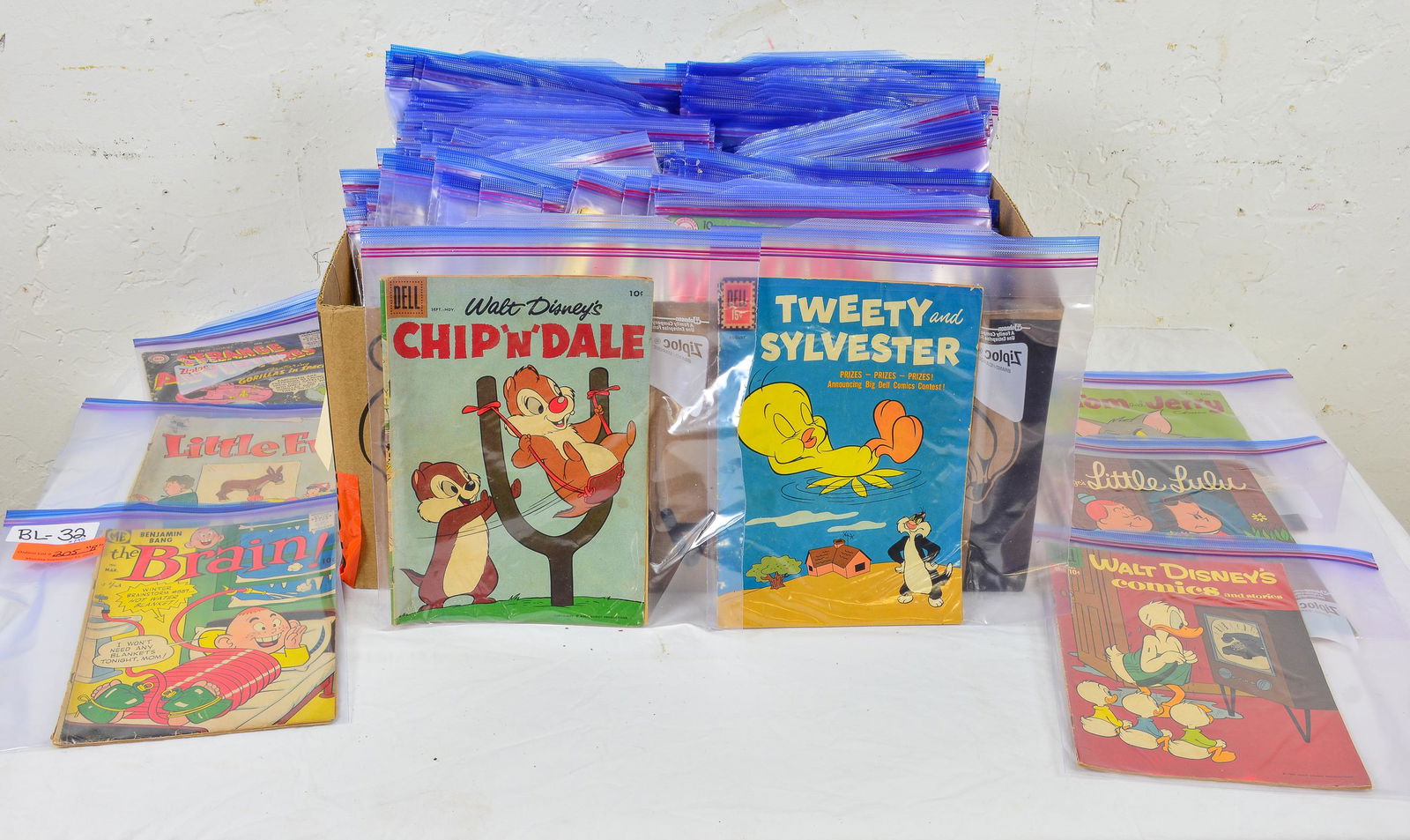 Aproximately 195 Vintage Comic Books: Aproximately 195 Vintage Comic Books - Titles include : Chip N Dale - Tweety and Silvester - Little Lulu - Tom and Jerry - The Brain - Beatle Bailey - Little Eva - Strange Adventures - Western - Bob H