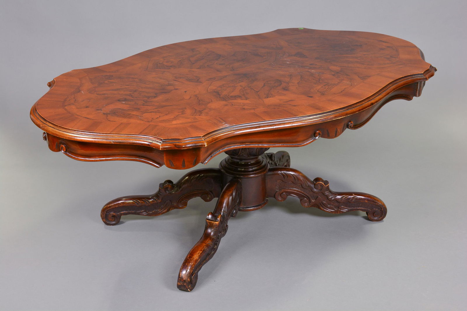 European / Baroque Style Coffee Table - Turtle Shape (1 of 5)