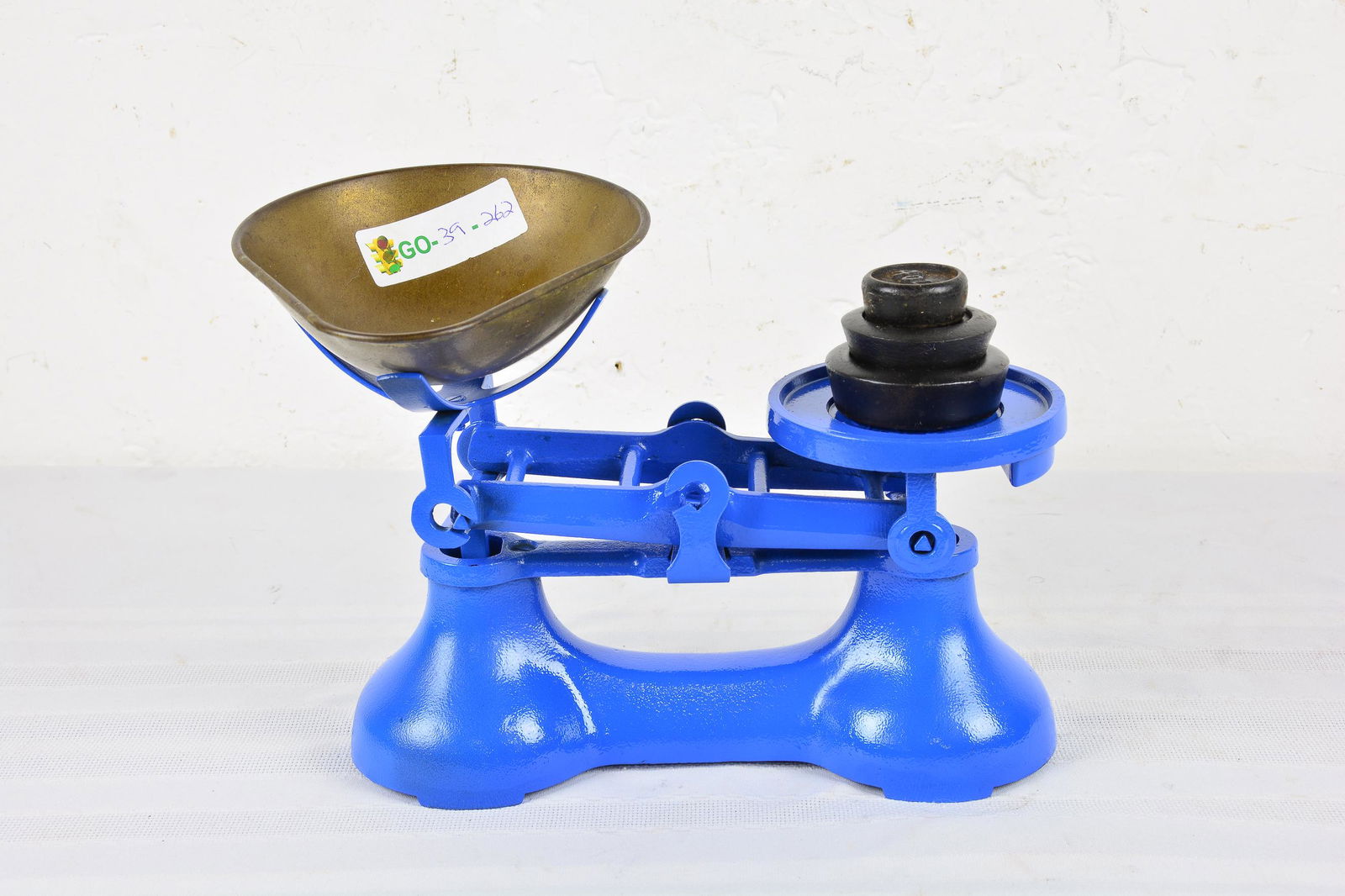 British Blue Balance Scale With Weights (1 of 2)