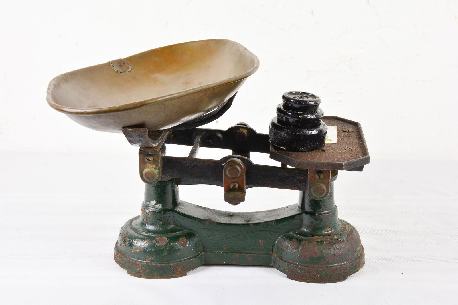 Dark Green British Balance Scale with Weights (1 of 2)