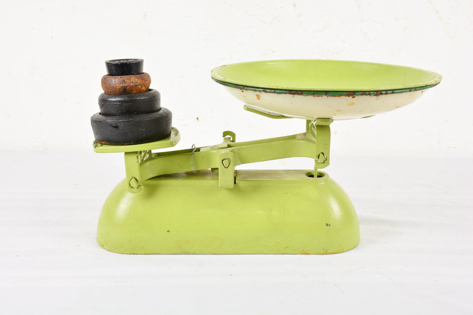 Green British Balance Scale with Weights (1 of 2)