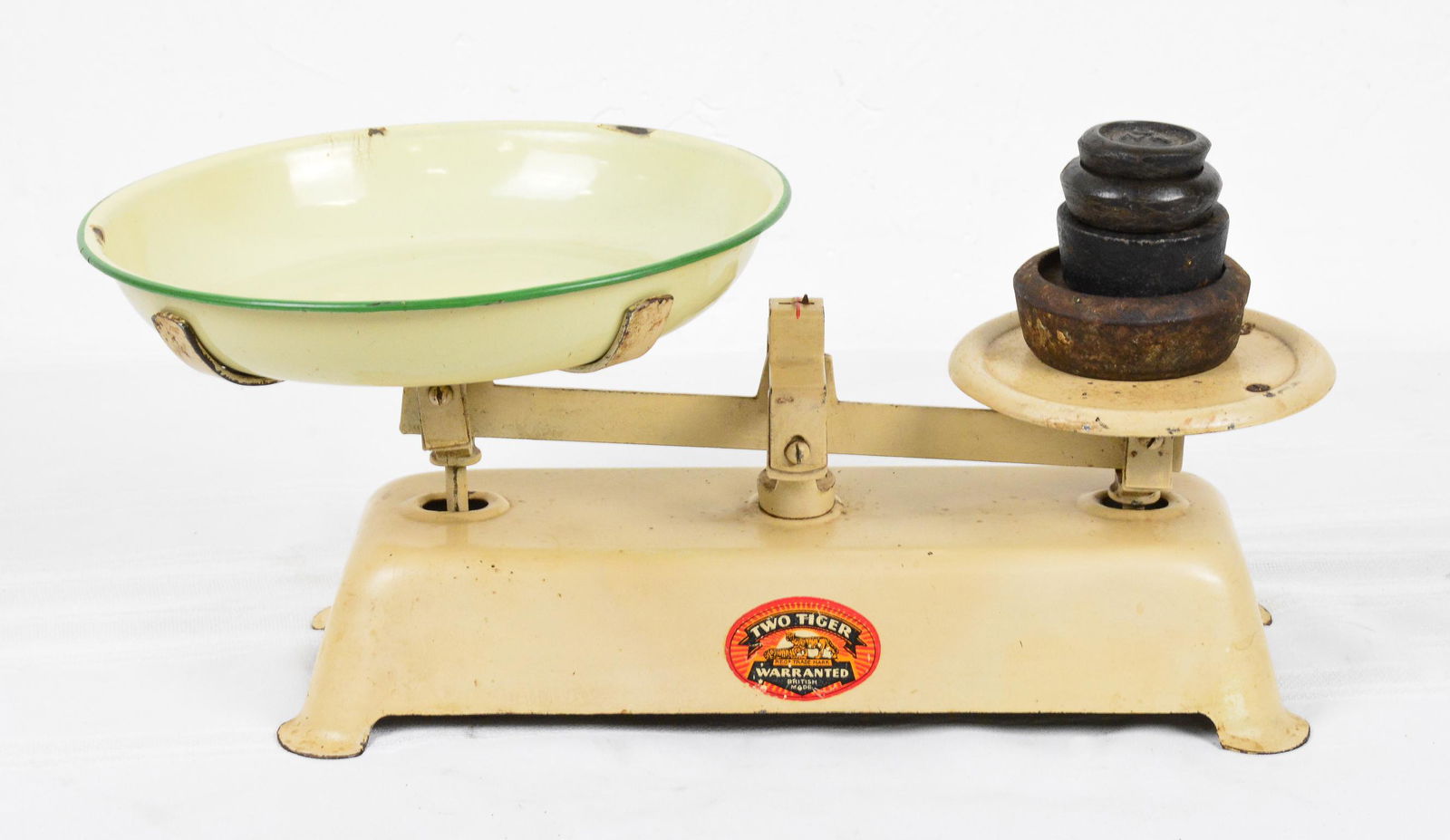 Cream British "Two Tiger" Balance Scale (1 of 3)
