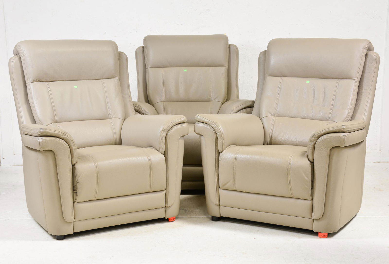 Three Modern Leather Recliner Chairs (1 of 2)