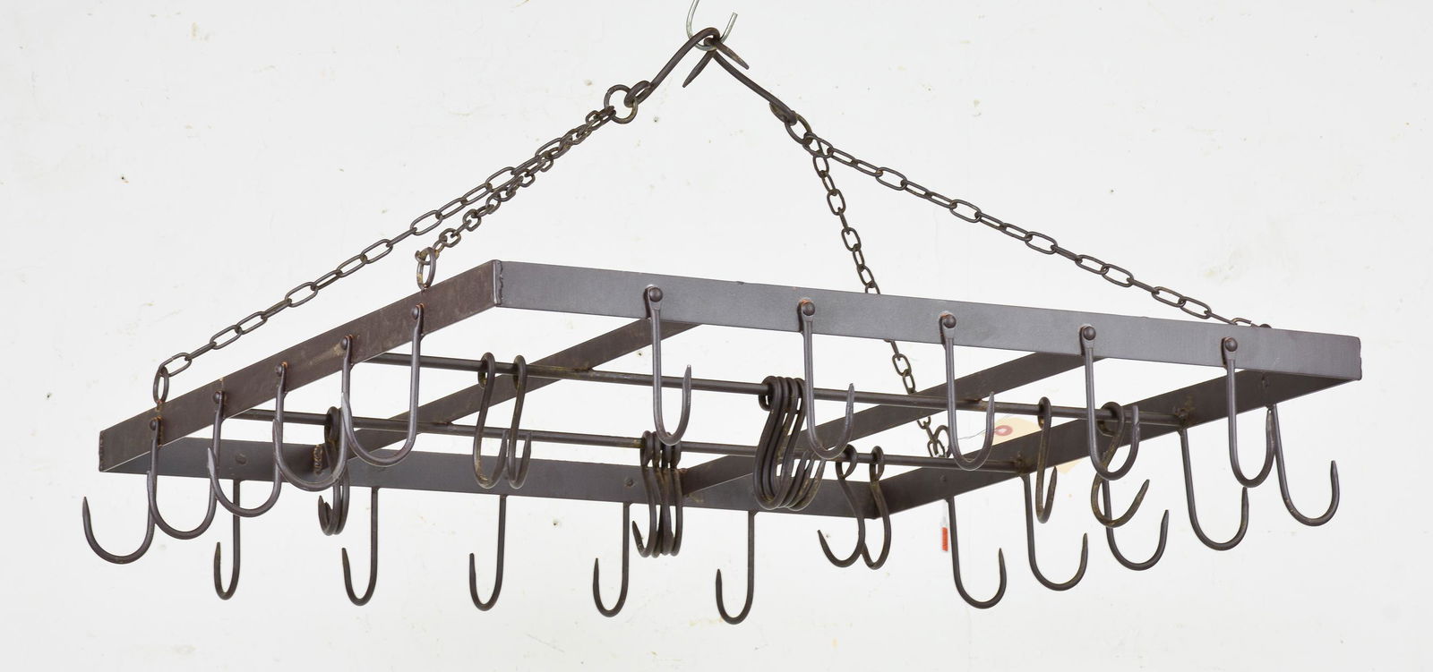 Square Hanging French Iron  Butchers Meat Rack / Pot (1 of 1)