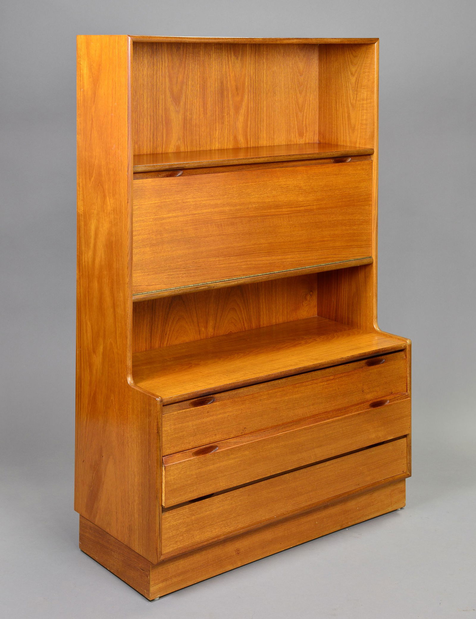 Mid Century Modern Bookcase with Drop Front Section (1 of 7)