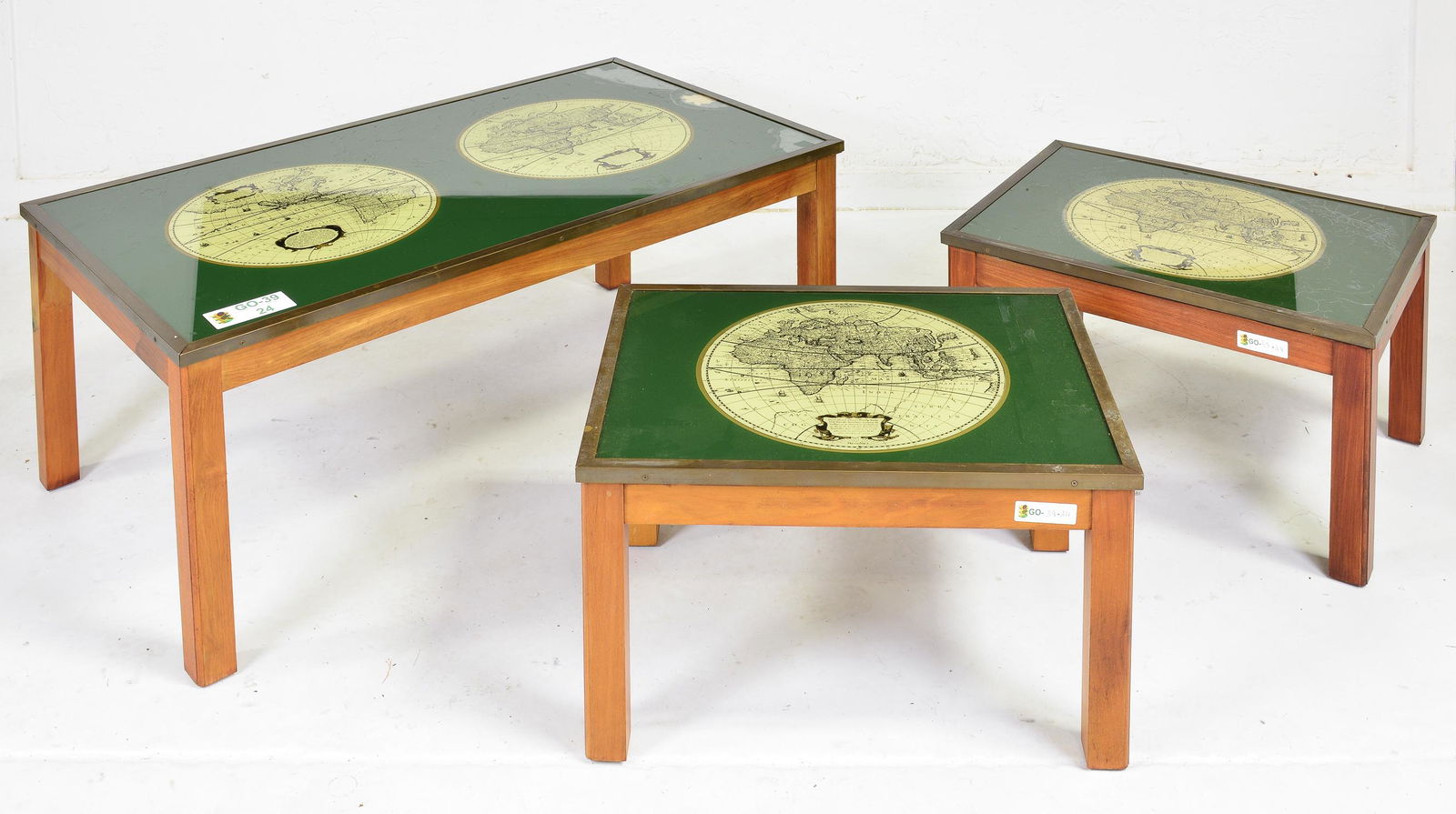 Trio of Mid Century Map Coffee / Side Tables (1 of 5)