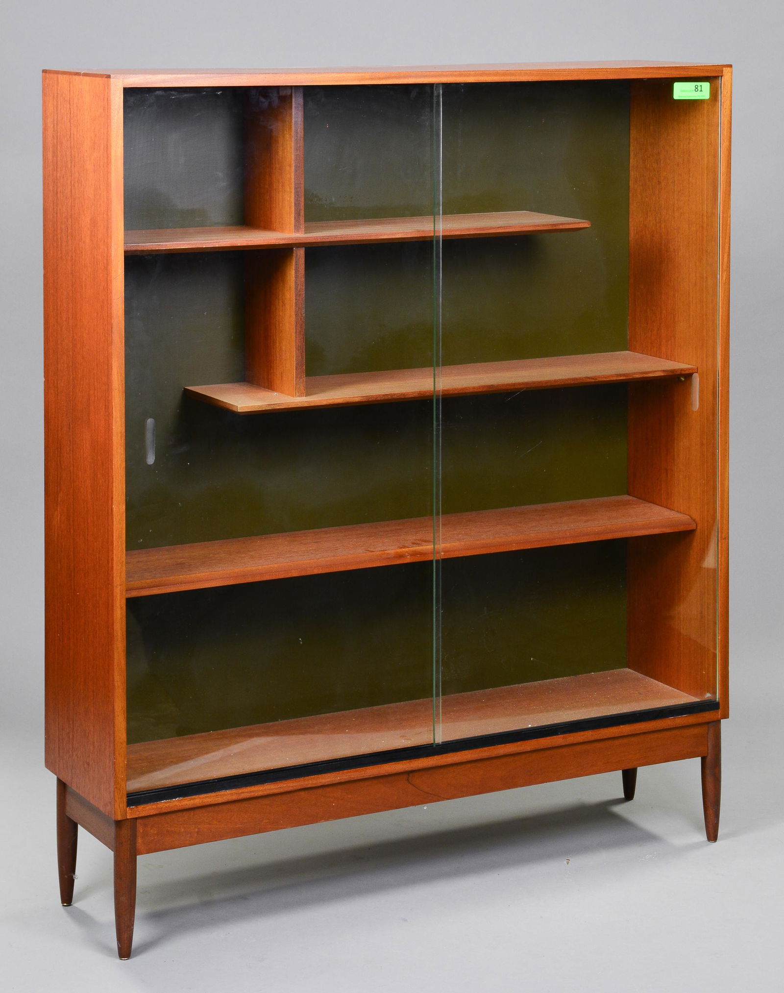 Tall Mid Century Modern Display Cabinet / Bookcase (1 of 2)