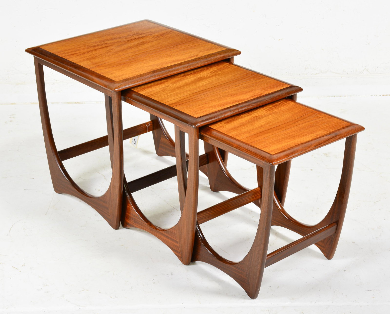 Mid Century Modern Astro Nest By G-plan: This Danish Modern Style Teak nest is British and made by Mid Century Modern Furniture Maker G Plan ( Gplan ) - 21 tall x 20 wide x 20 deep