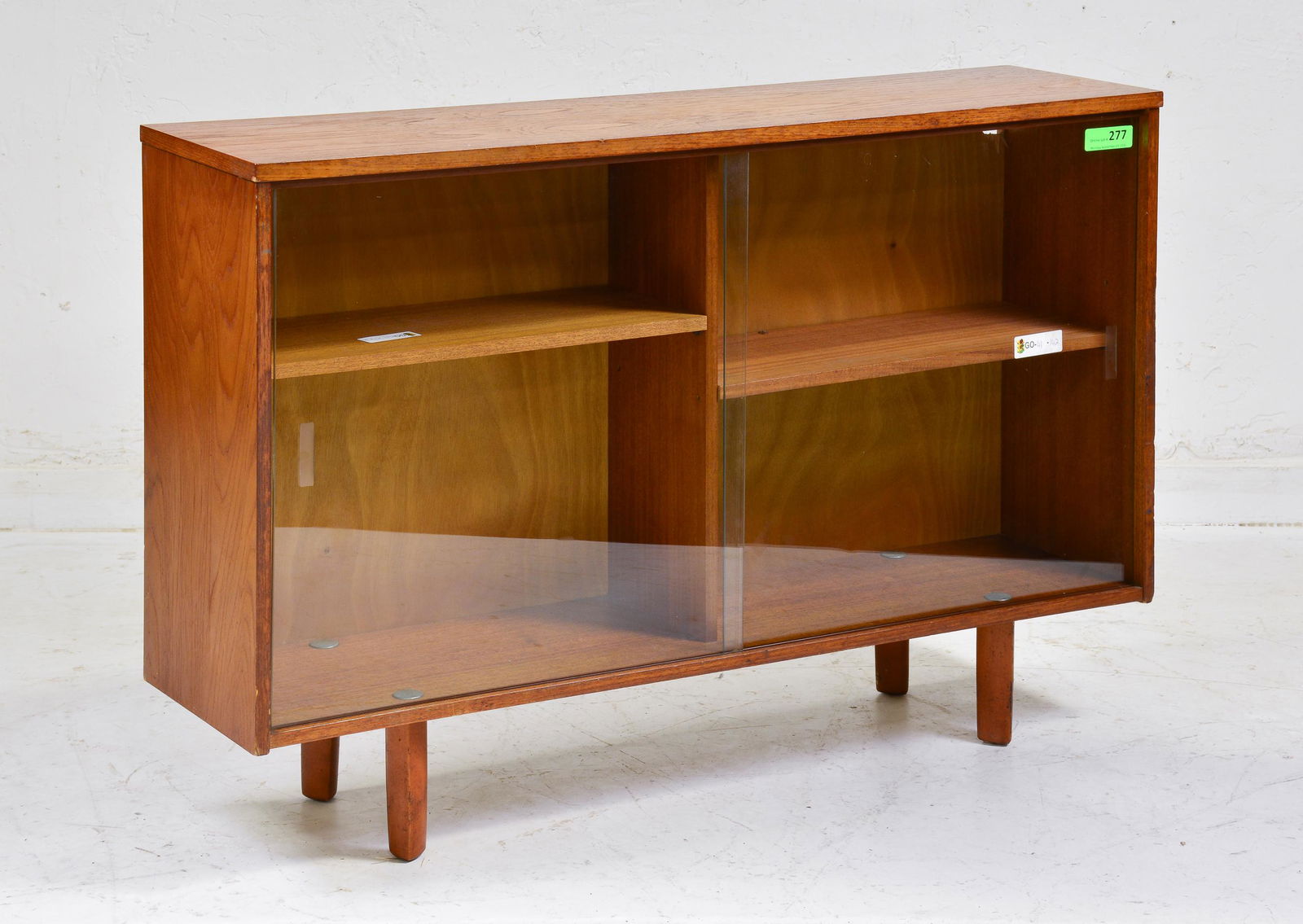 Mid Century Modern Low Glass Door Bookcase #1 (1 of 2)