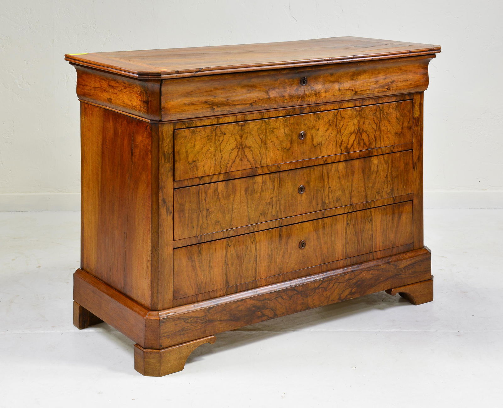 Louis Philippe Style Walnut 4 Drawer Chest / Commode (1 of 8)