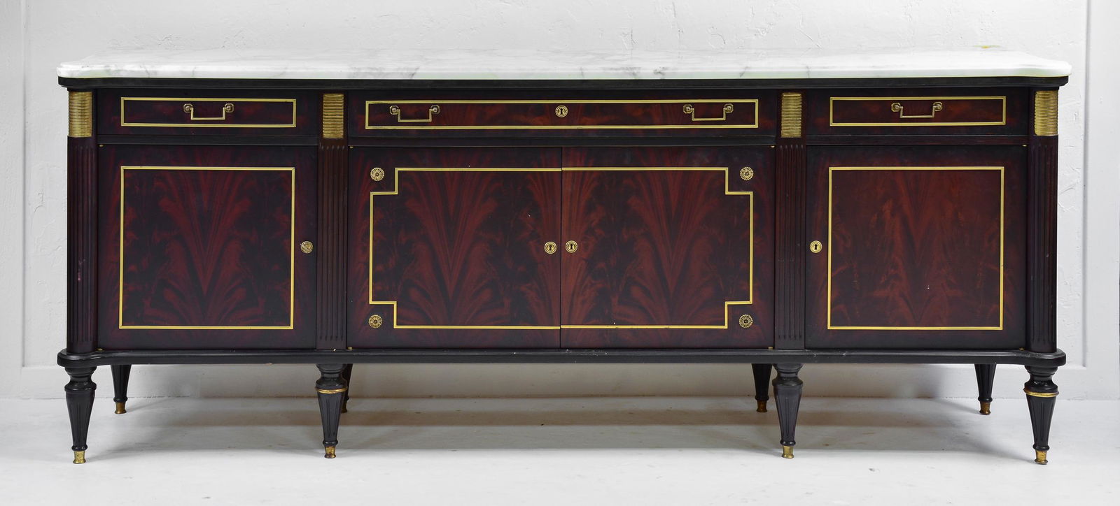 Louis XVI Style White Marble Top Server / Sideboard #1 (1 of 10)