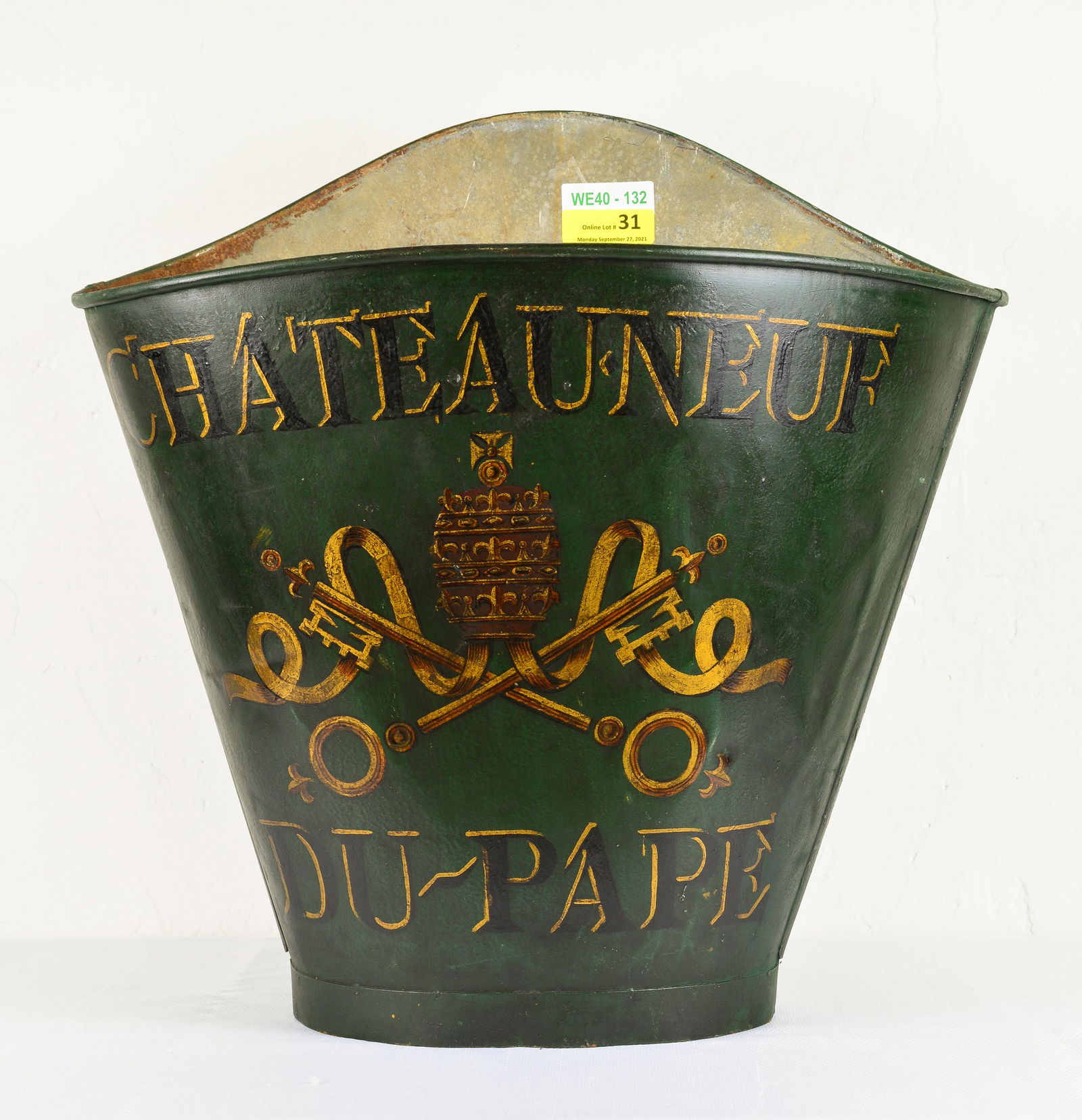 Dark Green Painted Grape Hod - Chateau Au Neuf Du Pape (1 of 3)