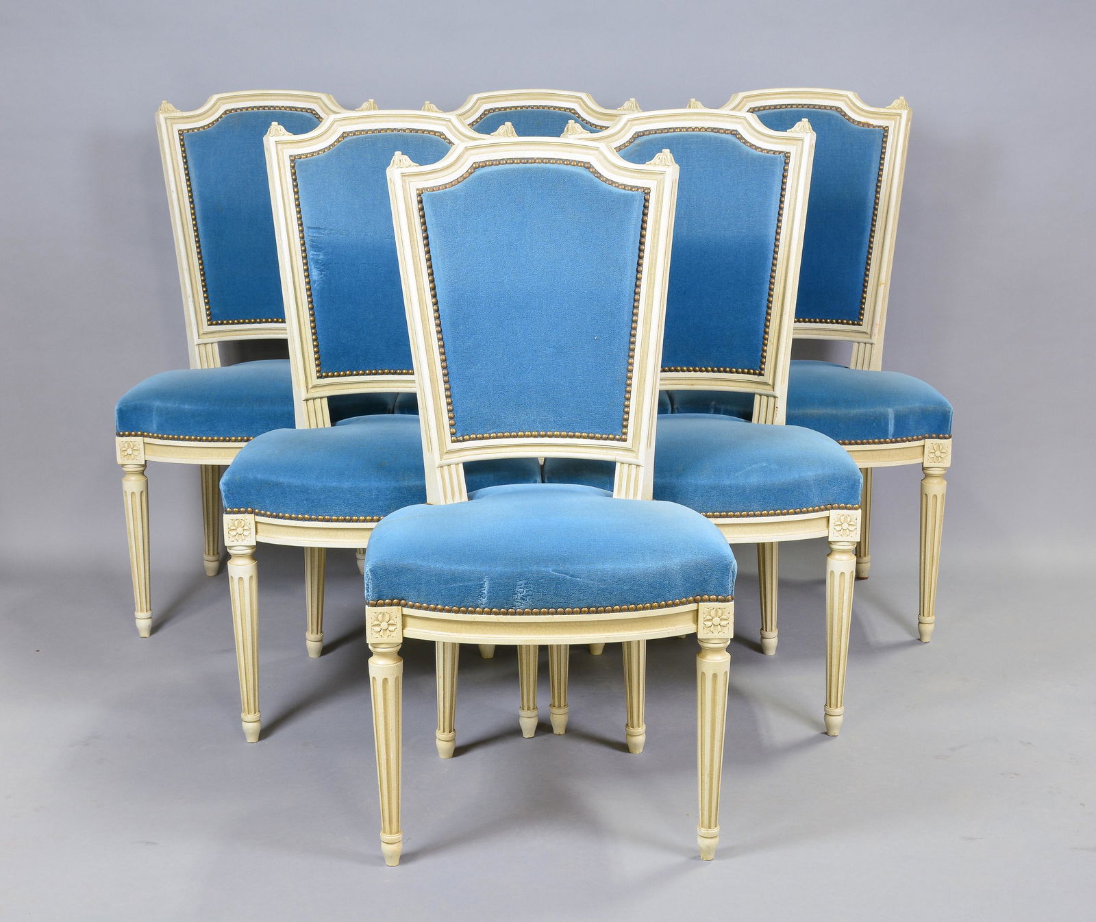 Set of 6 Louis XVI Style Painted Chairs (1 of 4)