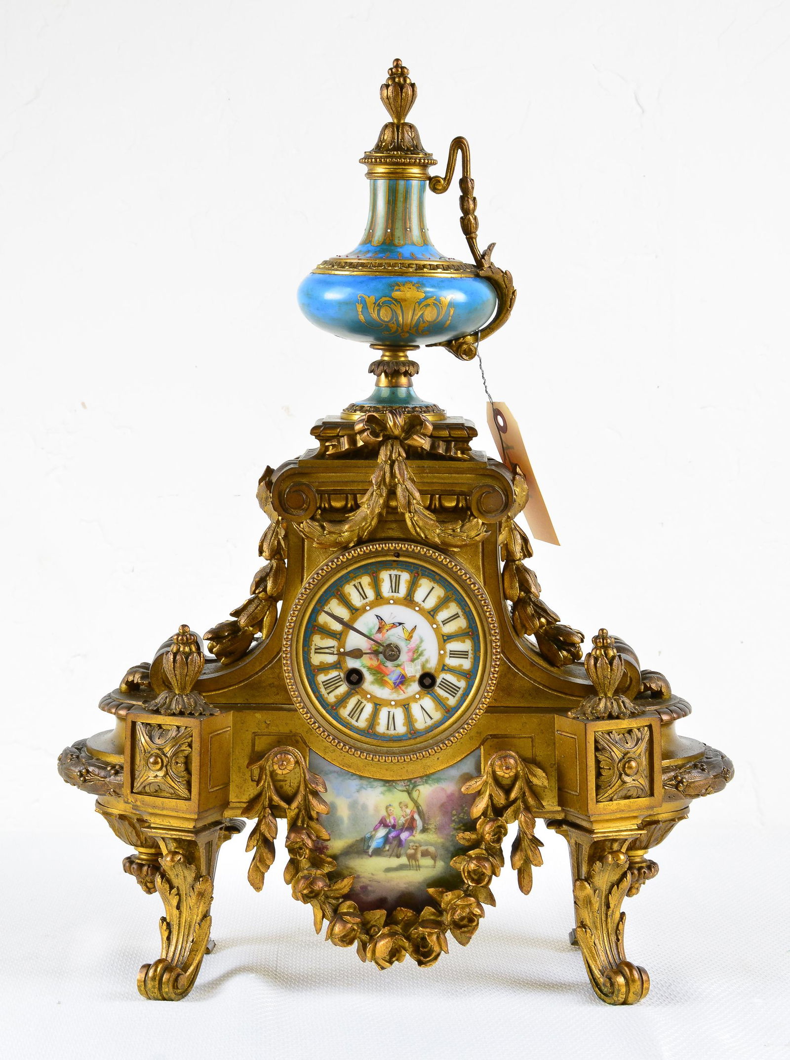 Louis XVI Style Gilt Ormolu Mantle Clock (1 of 5)