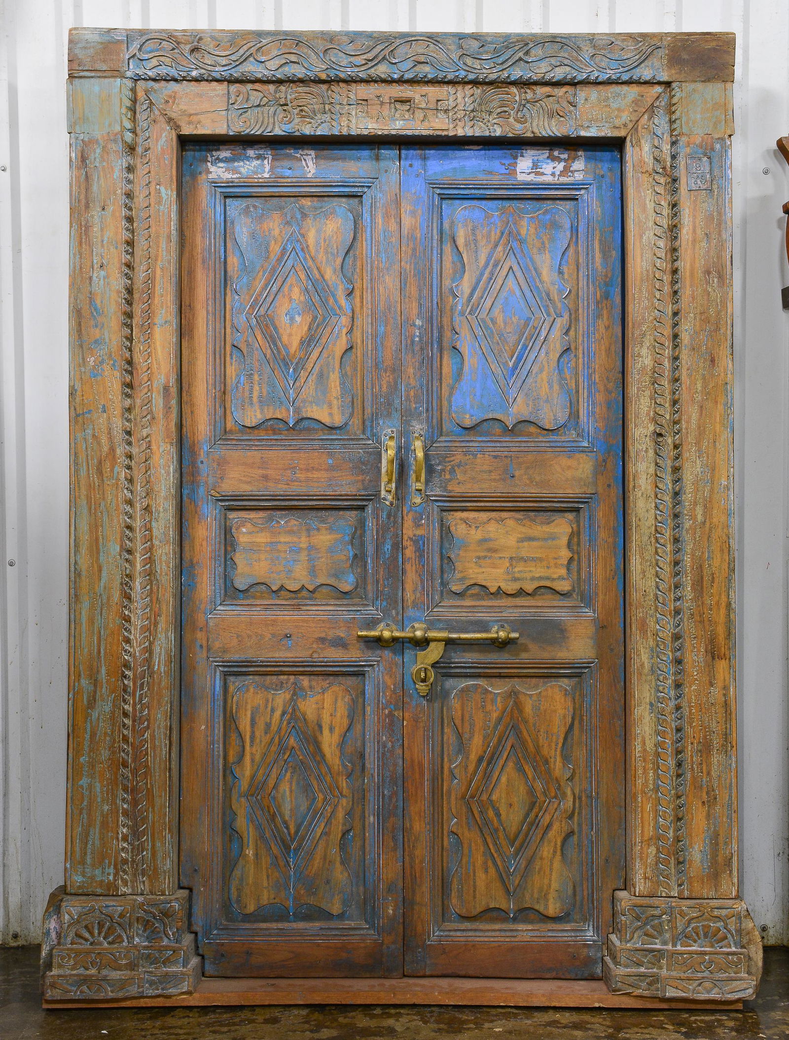 New Item, Painted Double Door In Frame (1 of 2)