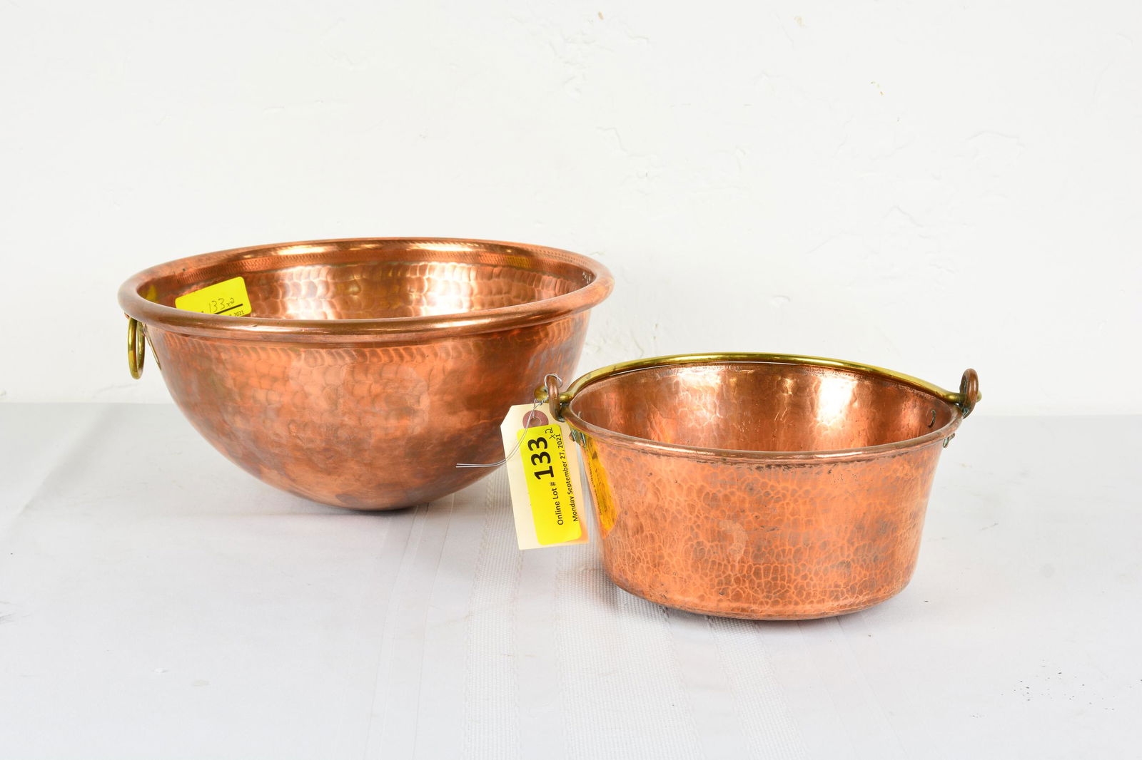 Copper Chocolate Bowl & Small Jam Pan (1 of 4)
