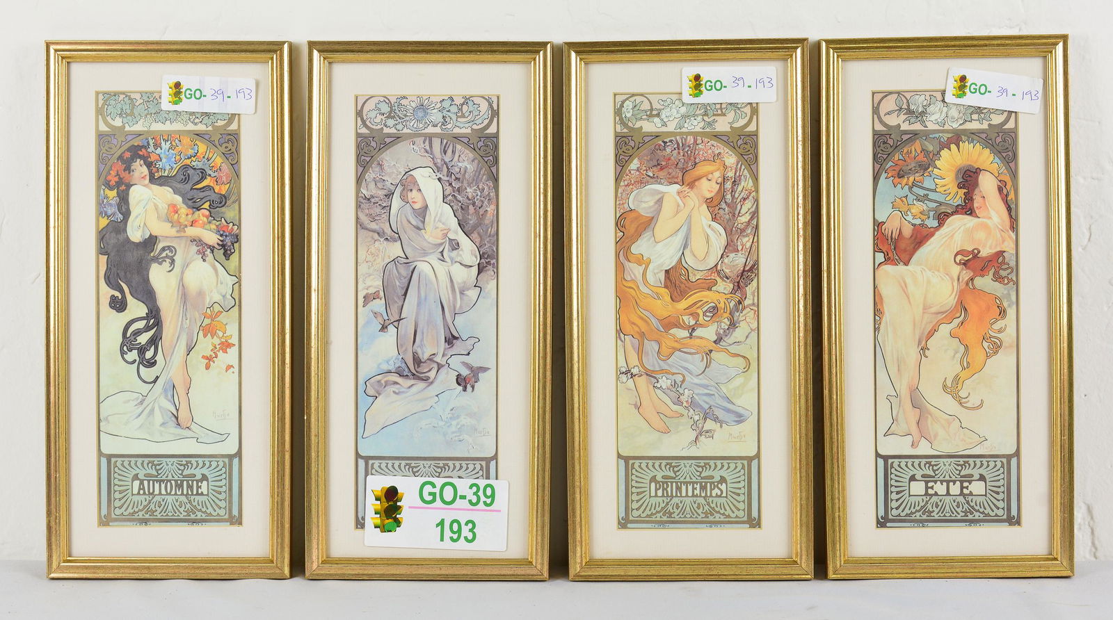 4pcs Alphonse Mucha Style Framed Art (1 of 5)
