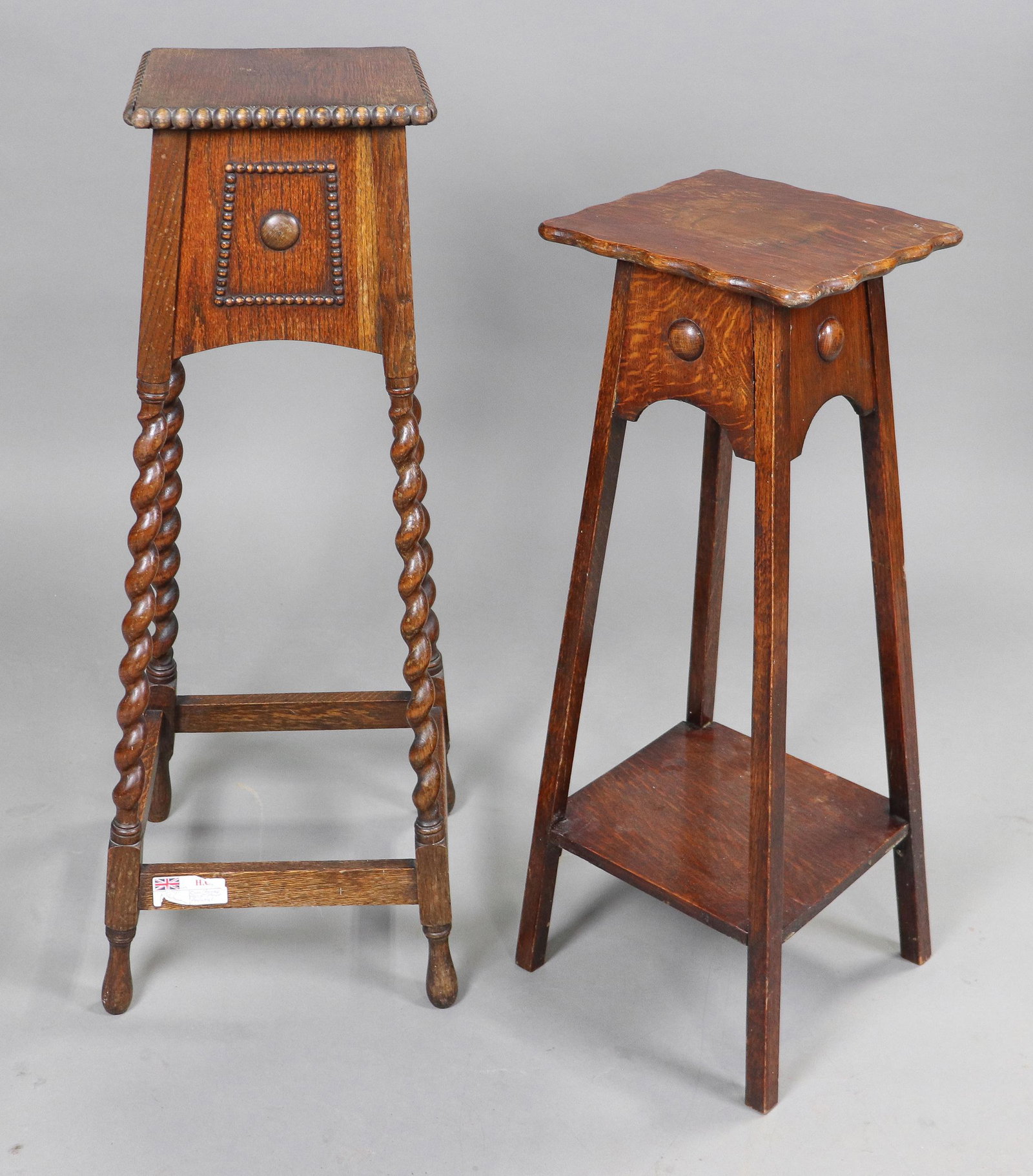 2 British Oak Plant Stands (1 of 4)