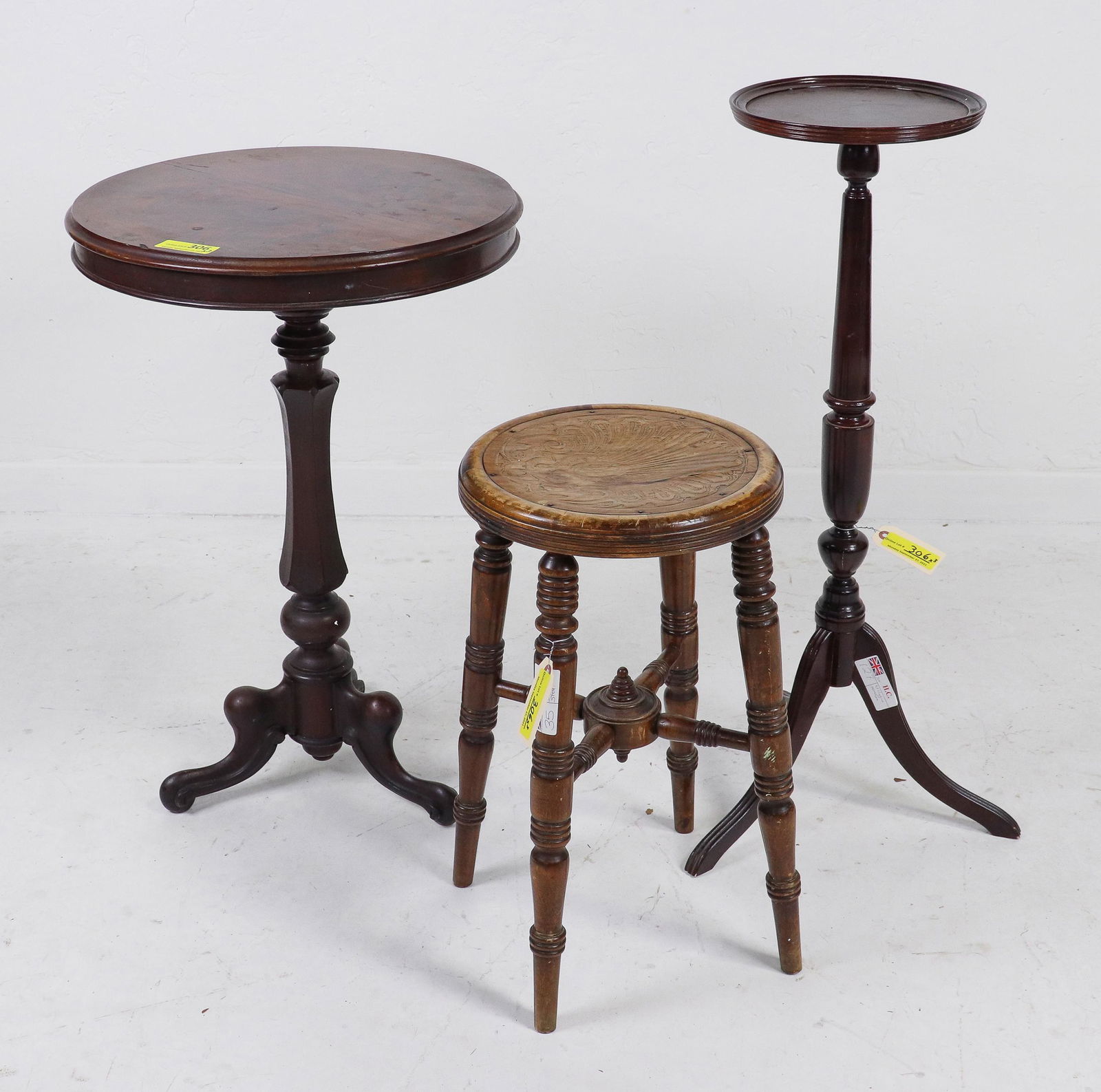 British Lamp Table, Pedestal & Stool (1 of 4)