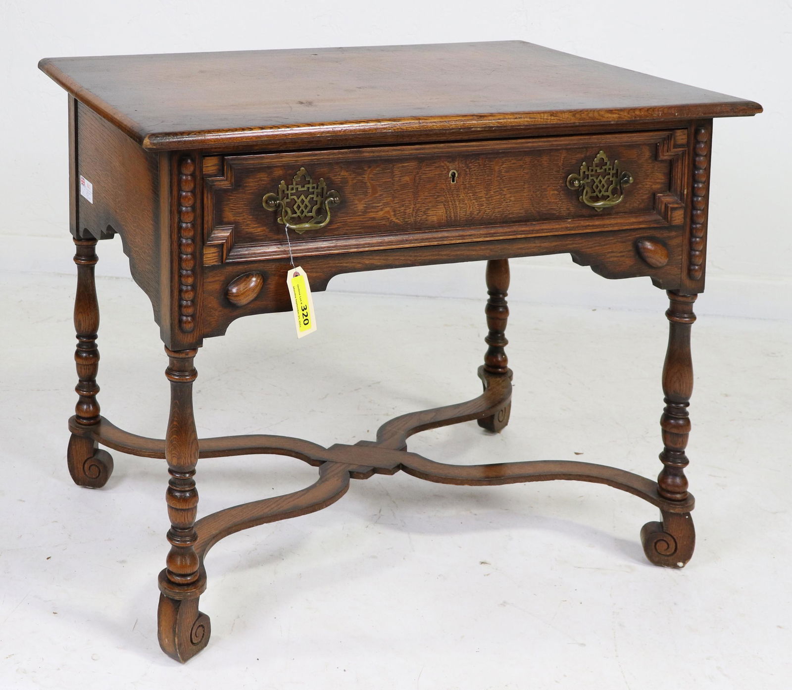 Jacobean Oak Single Drawer Hall Table (1 of 4)