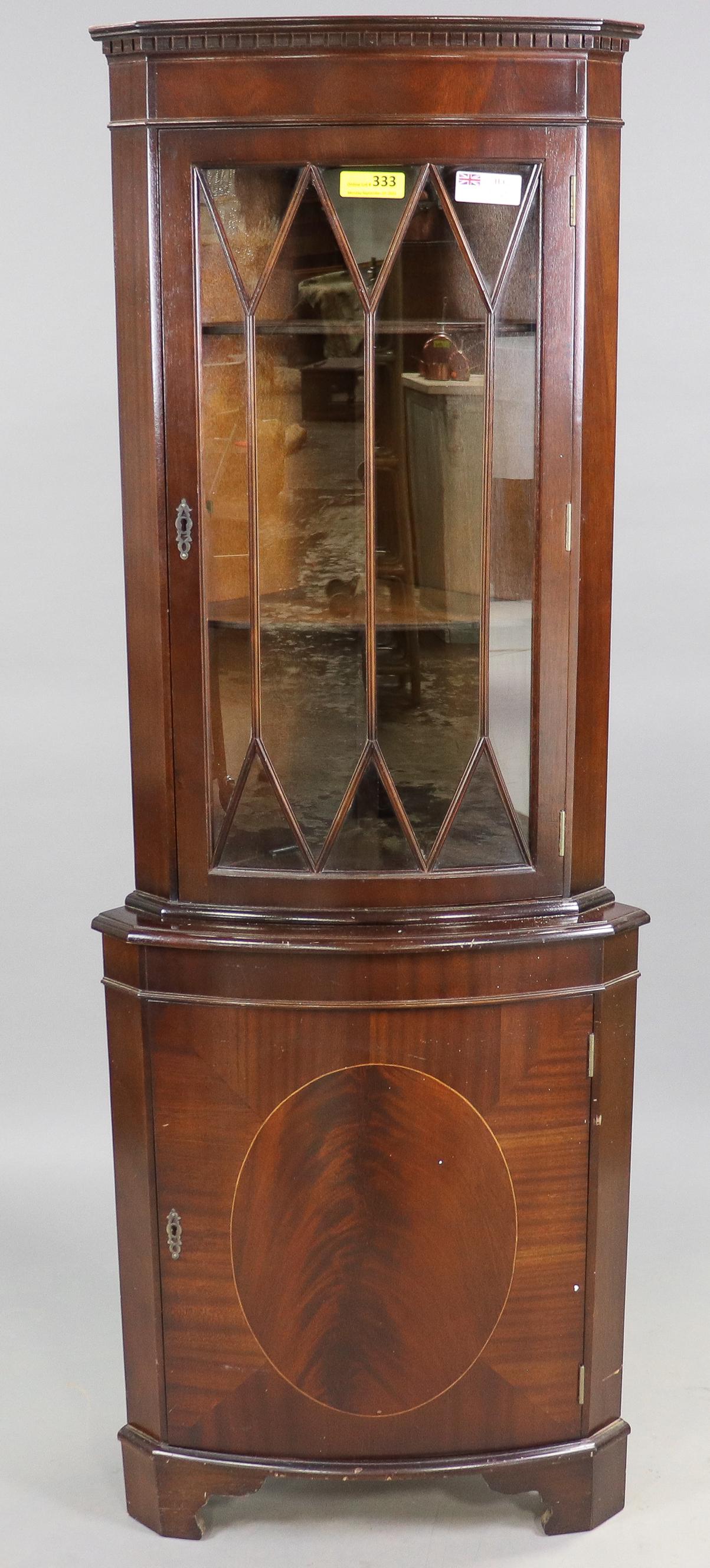 Georgian Style Mahogany Corner Cabinet #2 (1 of 4)