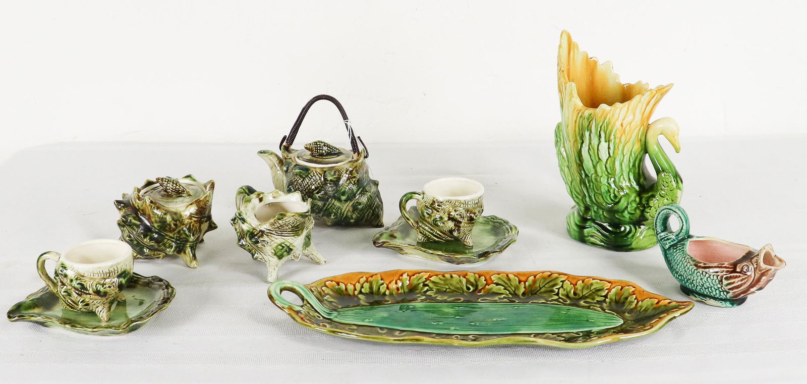 10pcs Assorted Majolica China (1 of 4)